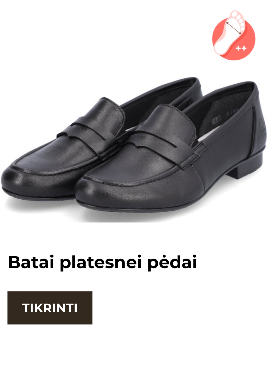 Batai platesnei pėdai